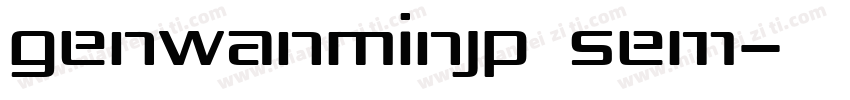 GenWanMinJP Sem字体转换